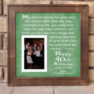 Irish Wedding Gift, Irish Wedding Anniversary, Irish Anniversary, Irish Anniversary Blessing, Irish Wedding Blessing, Irish Frame, 15x15 image 1