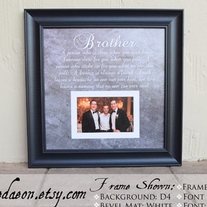 Brother Memorial Frame -  Brother - Sympathy Gift - In Memory of - Funeral Gift - Personalized Memorial Gift - Memorializing Frame - 15x15
