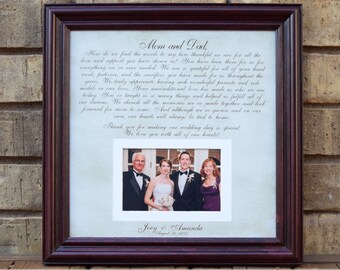 Parents Gift, Thank You Wedding Parents Gifts,  Grooms Parents, Bride Parents, Wedding Thank You Gift, Mother of the Bride, Mother of Groom