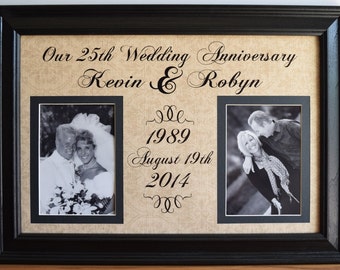 Wedding Anniversary Frame - Anniversary Gift for Wife - Anniversary Keepsake - Anniversary Gifts for Men - Grandparent Anniversary - 21x15