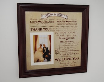 Thank You Wedding Parents Gifts, Parents Gift, Grooms Parents, Bride Parents, Wedding Thank You Gift, Mother of the Bride, Mother of Groom