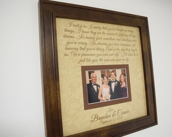 Wedding Gifts for Parents - Parent Thank You Gift - Mother of the Bride - Mother of the Groom - Parent Wedding Frame Thank You - Frame Gift