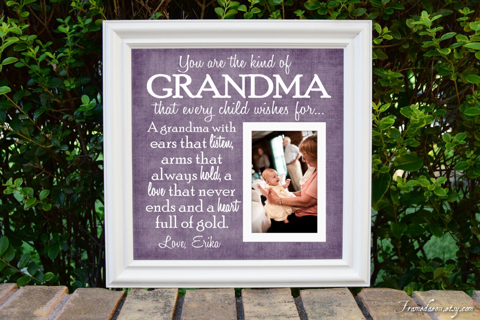 Grandmother Frame Grandma Picture Frame Grandparent Etsy