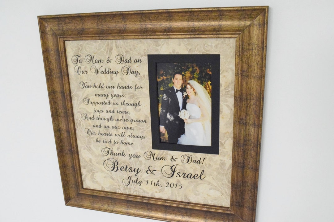 Parent Thank You Parent Gifts for Wedding Parent Wedding Gift Frame
