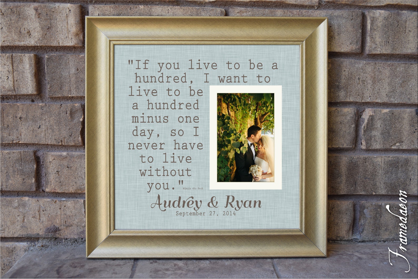 Wedding Gift Frame Personalized Wedding Gift Framed Etsy