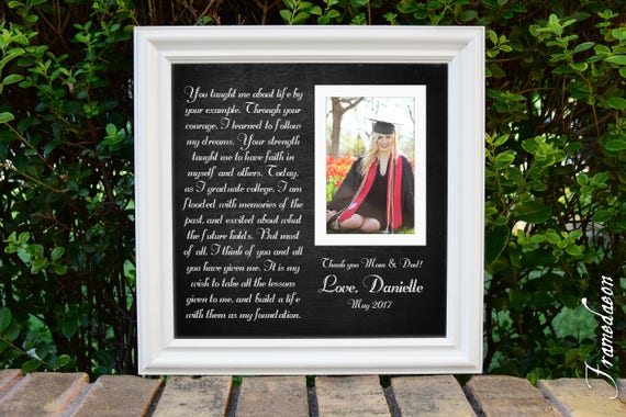 Graduation Frame for Parents Graduation Thank You Parents Thank
