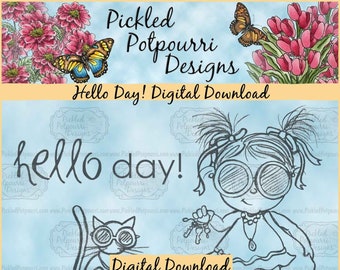 Hello Day Digital Stamp Download