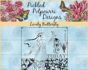 Lovely Butterfly *1-Step* Digital Stamp Download