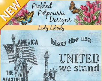 Lady Liberty Digital Stamp Download