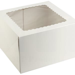 10x10x6 Cake Box with Round Cake Boards - 10 Pack