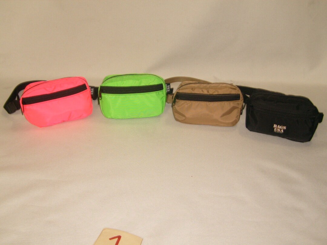 Fanny Pack, Nylon Waist Pack, Square Fanny Pack Assorted Colors, Made