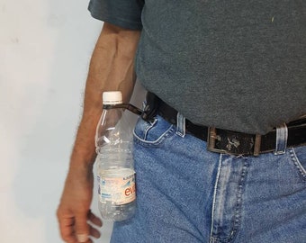 Bottle Carrier With belt Loop, Can Also Be Clip On To Your Backpack Or Fanny pack.