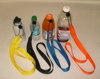 Water bottle holder 1 size fits All, you will receive 2 straps, Adjustable pull-Tite cord Lock Made In USA.