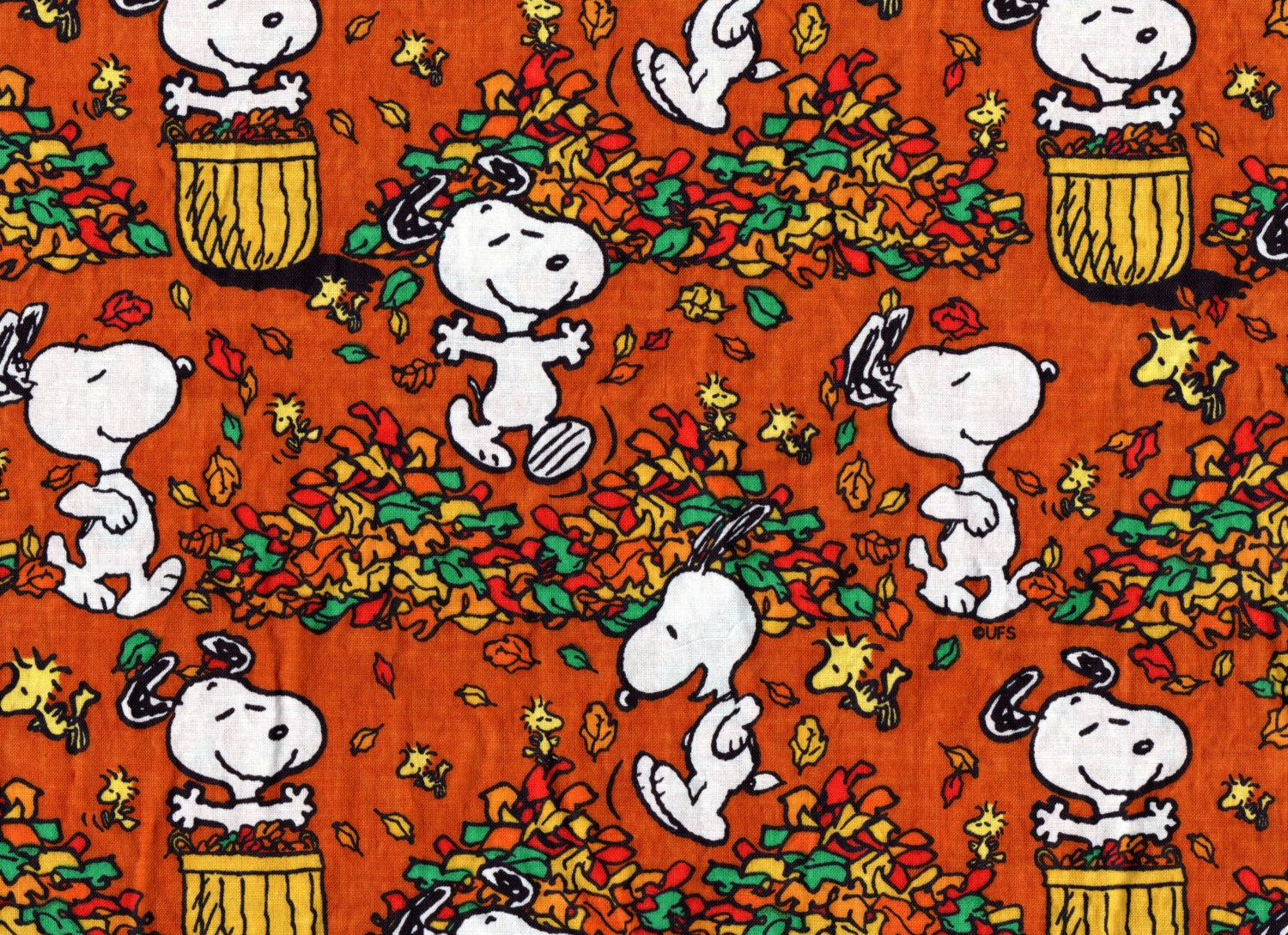 Snoopy Fall Frolic Fabric Snoopy Autumn Fabric 1 1/4 Yards | Etsy