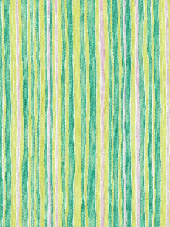 Collection of Edelin Wille Marcus Brothers BTY Green Off-White Stripe Christmas