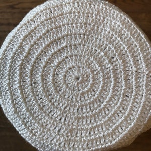 Organic Handspun Bamboo Yarn Vintage Style Beaded Crochet Water Glass Cover