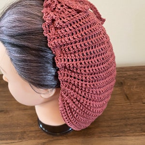 Vintage 1940’s inspired crochet snood Vintage Tea Rose