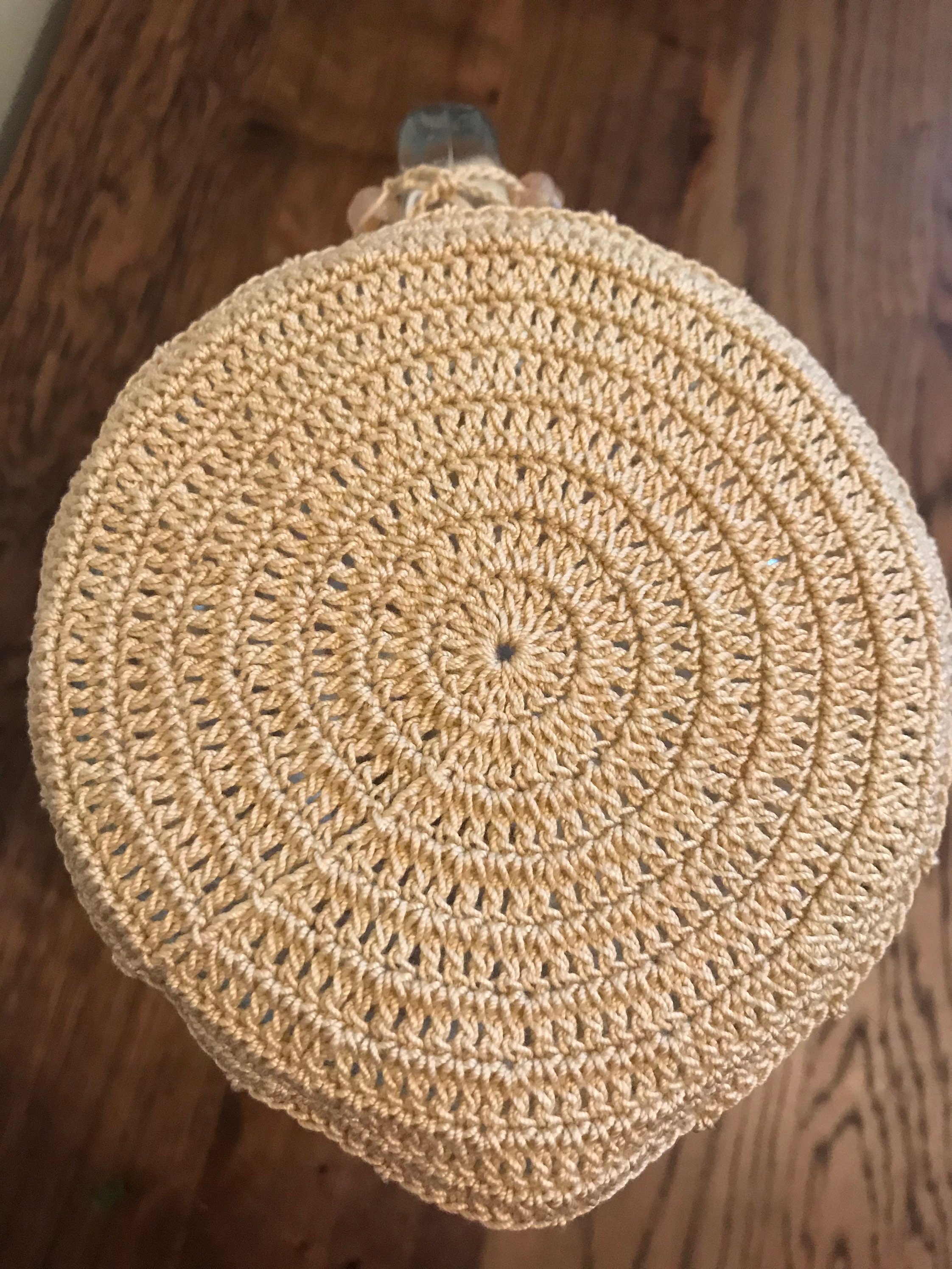 Vintage Inspired Crochet Beaded Jug Cover Colour Beige Etsy