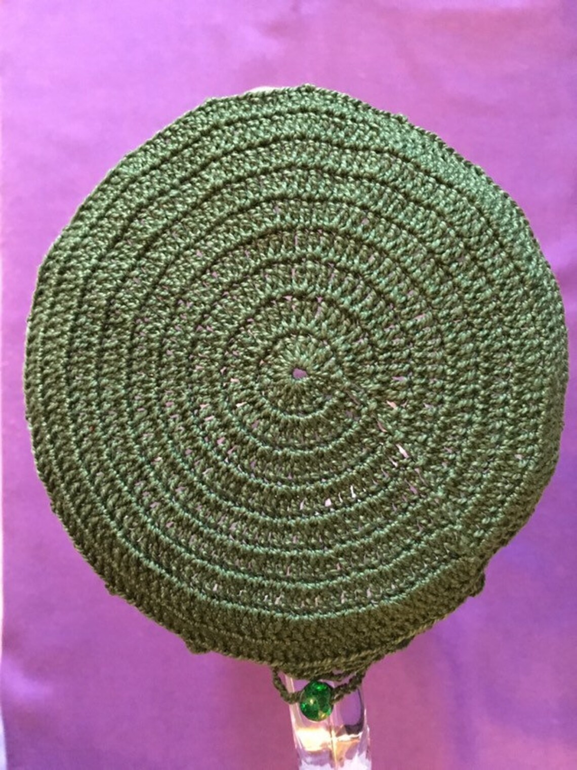 Vintage Inspired Beaded Jug Cover Deep Green Etsy