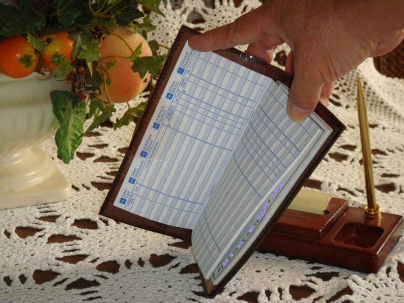 Genuine Leather Checkbook Cover Hawaii Flowers and Bee Etsy