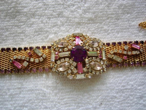 Antique Vintage High End Signed Hobe' Rhinestone M