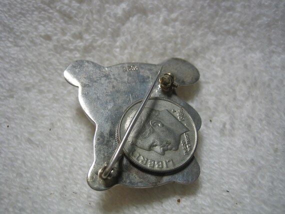 Vintage 3D Sterling Teddy Bear Brooch Pin - image 3