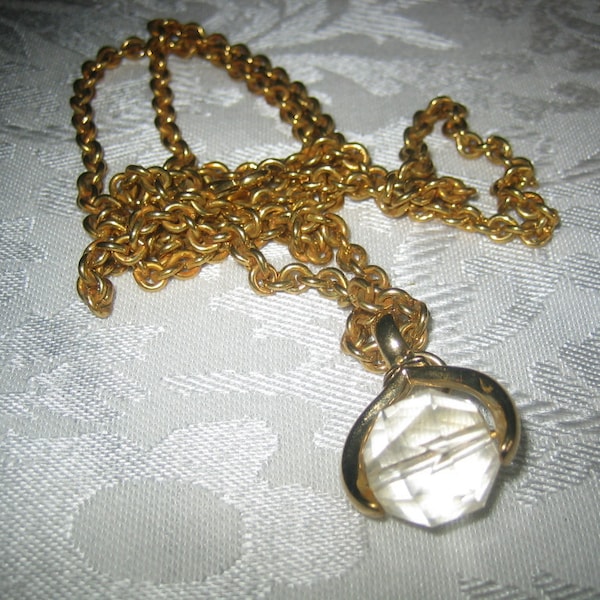 Vintage Keneth J Lane Crystal Pendant Necklace