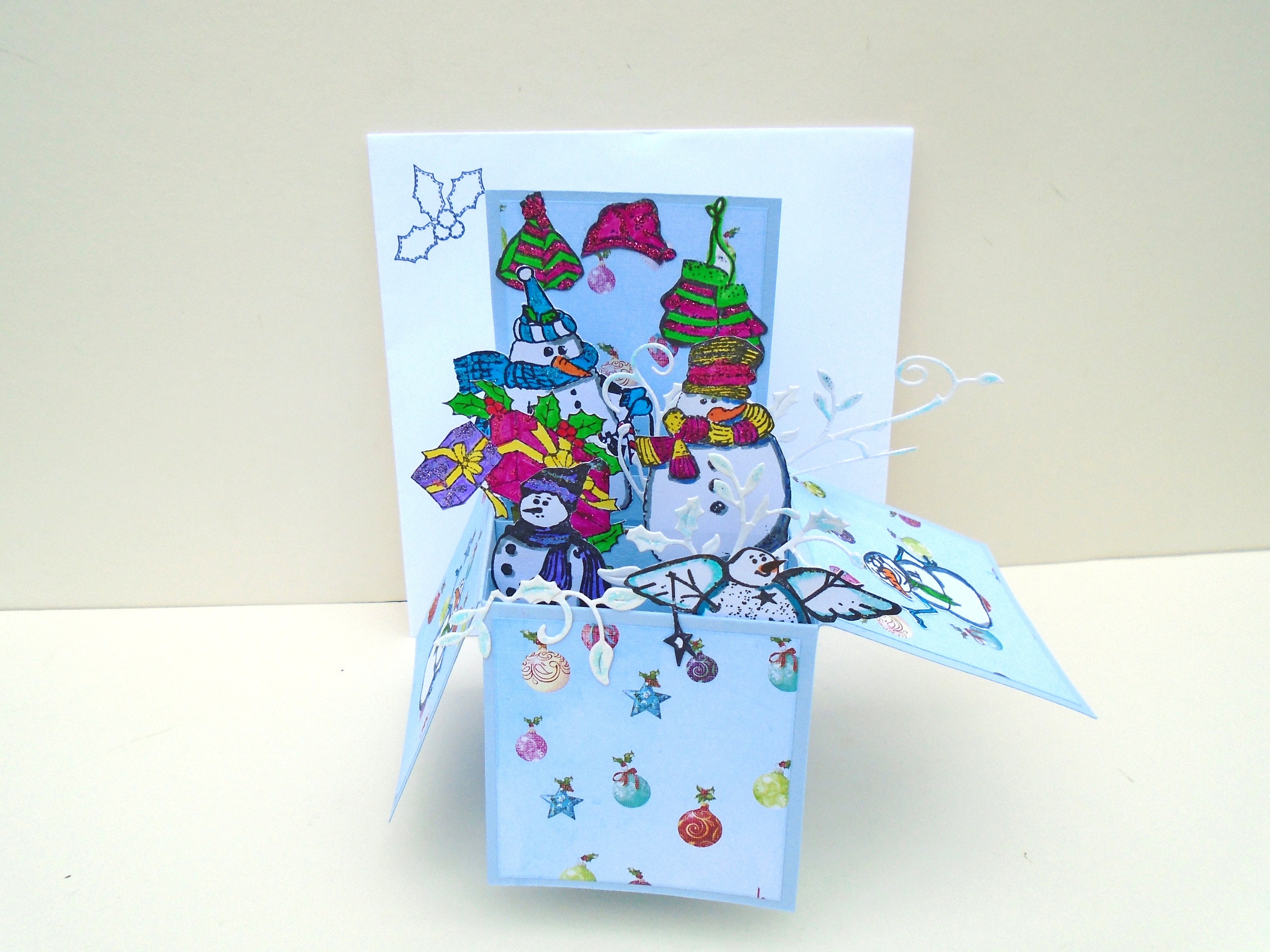 Handmade box card surprise pop up card xmas surprise box etsy 3000x2250 Sayi secret santa