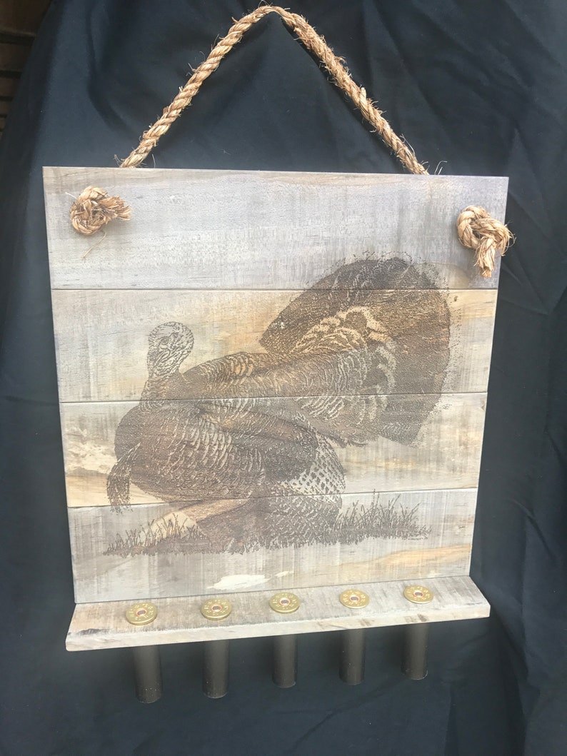 Laser Engraved Turkey Picture W/shells for Beards Etsy