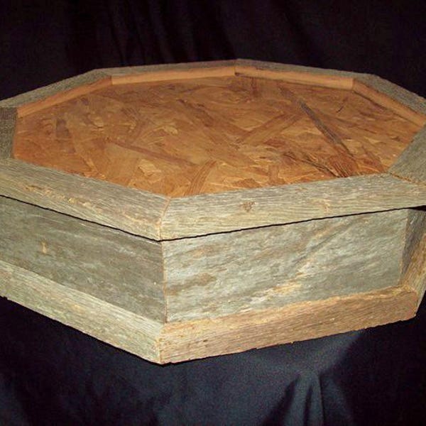 Barn Wood Octagon Floor Base for Taxidermy