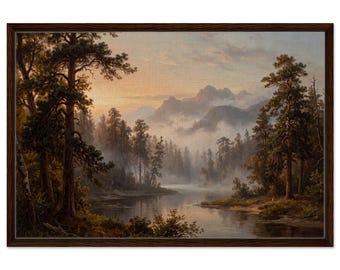 Framed Canvas 19th Century inspired American Wilderness