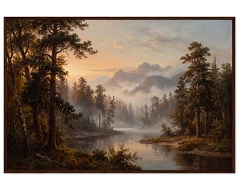 Framed 19th Century inspired American Wilderness Landscape Print