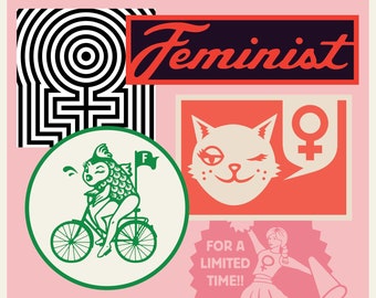 Feminist Girl-Power Super Pack of Bumper Stickers - for a Limited Time!