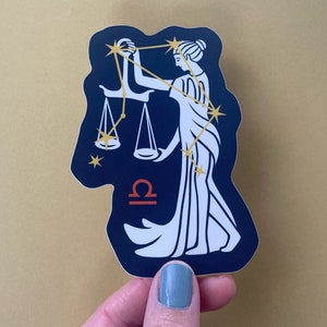 Libra Zodiac Horoscope Astrology Bumper Sticker - High Quality Vinyl Decal Suitable for Indoor / Outdoor / Bumper Sticker - Made in USA