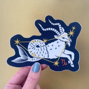 山羊座の星座占い占星術バンパーステッカー - 屋内/屋外/バンパーステッカーに適した高品質のビニールデカール - 米国製