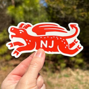 Jersey Devil &quot;The Flyer&quot; New Jersey Pine Barrens / Pinelands Bumper Sticker / High Quality Vinyl Decal