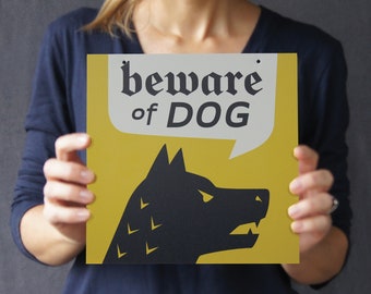 beware of the dog sign screwfix