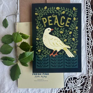 Peace Dove Greeting Card Set: Blank Inside, Recycled Paper - Christmas & More
