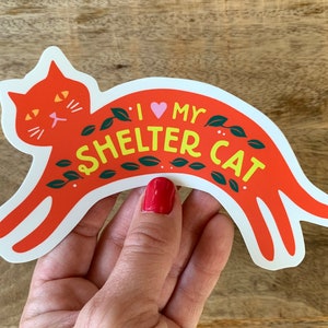 I Love My Shelter Cat Bumper Sticker