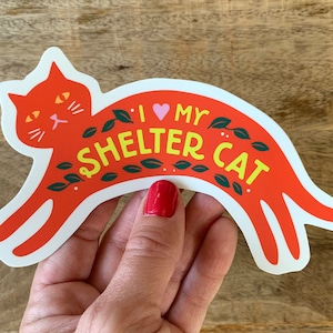 I Love My Shelter Cat Bumper Sticker