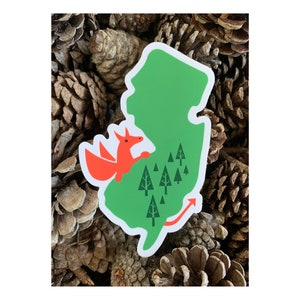 New Jersey Pinelands with Jersey Devil Bumper Sticker