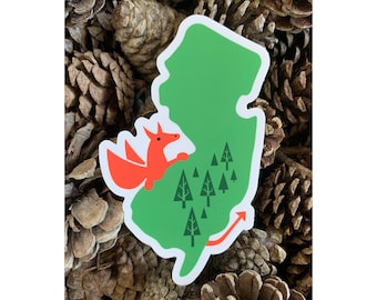 New Jersey Pinelands with Jersey Devil Bumper Sticker