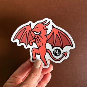 Jersey Devil Vinyl Sticker: New Jersey Pinelands Bumper Decal