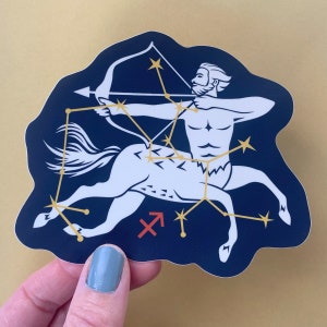 Sagittarius Zodiac Horoscope Astrology Bumper Sticker- High Quality Vinyl Decal Suitable for Indoor / Outdoor / Bumper Sticker - Made in USA