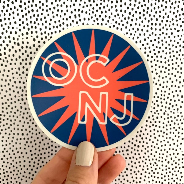 OCNJ Ocean City New Jersey Sunburst Sticker