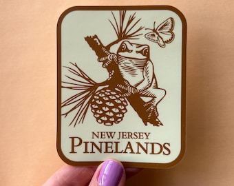 Pinelands Tree Frog Vinyl Sticker: New Jersey Native Species Waterproof Decal
