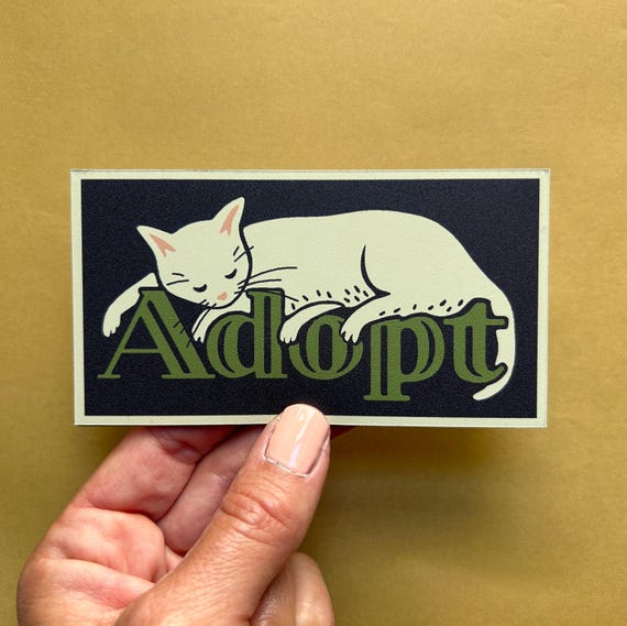 Cat Animal Adoption Magnet - for your car and beyond