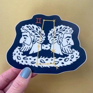 Adesivo per paraurti zodiaco zodiaco oroscopo astrologia Gemelli - Decalcomania in vinile di alta qualità adatto per interni / esterni / adesivo per paraurti - Prodotto negli Stati Uniti