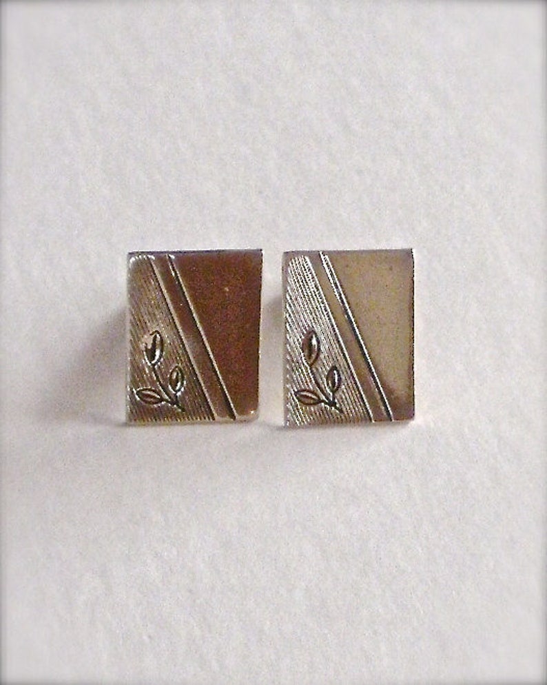 Mens Shirt Cuff Links Gift Light Gold Rectangular Cufflinks Mens Cufflinks Wedding Cufflinks Rectangular Cufflinks Vintage Cufflinks