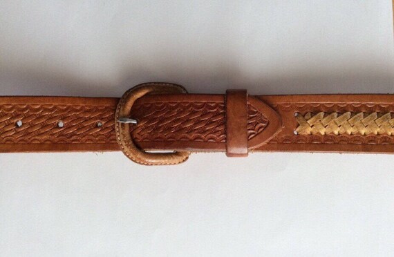 Hand Tooled Leather Belt, Scorpio Hand Made Leathe